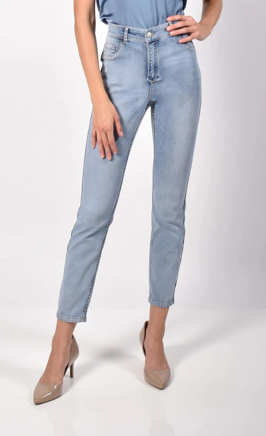 Frank Lyman Blue/Floral Reversible Jeans