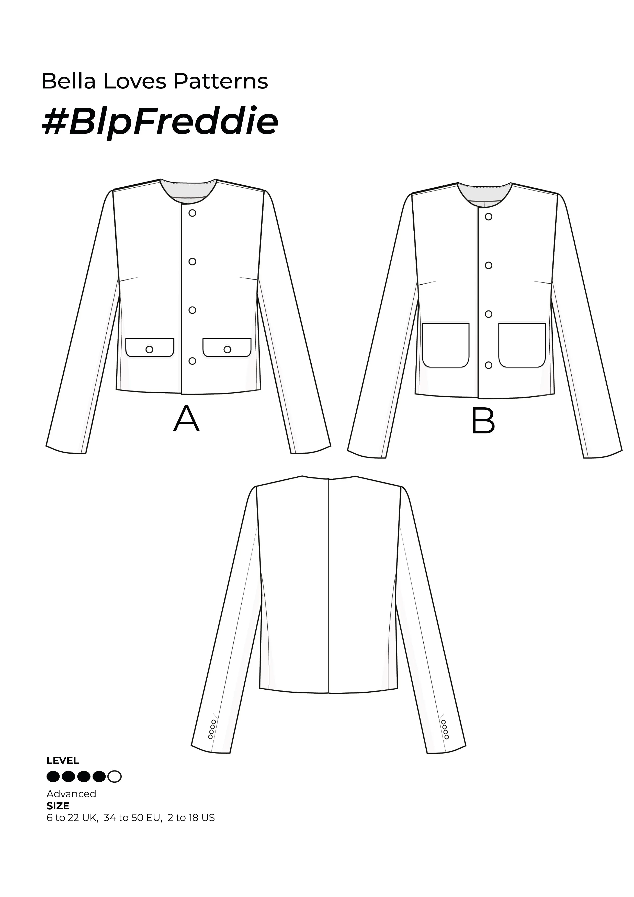 FREDDIE JACKET – PDF SEWING PATTERN