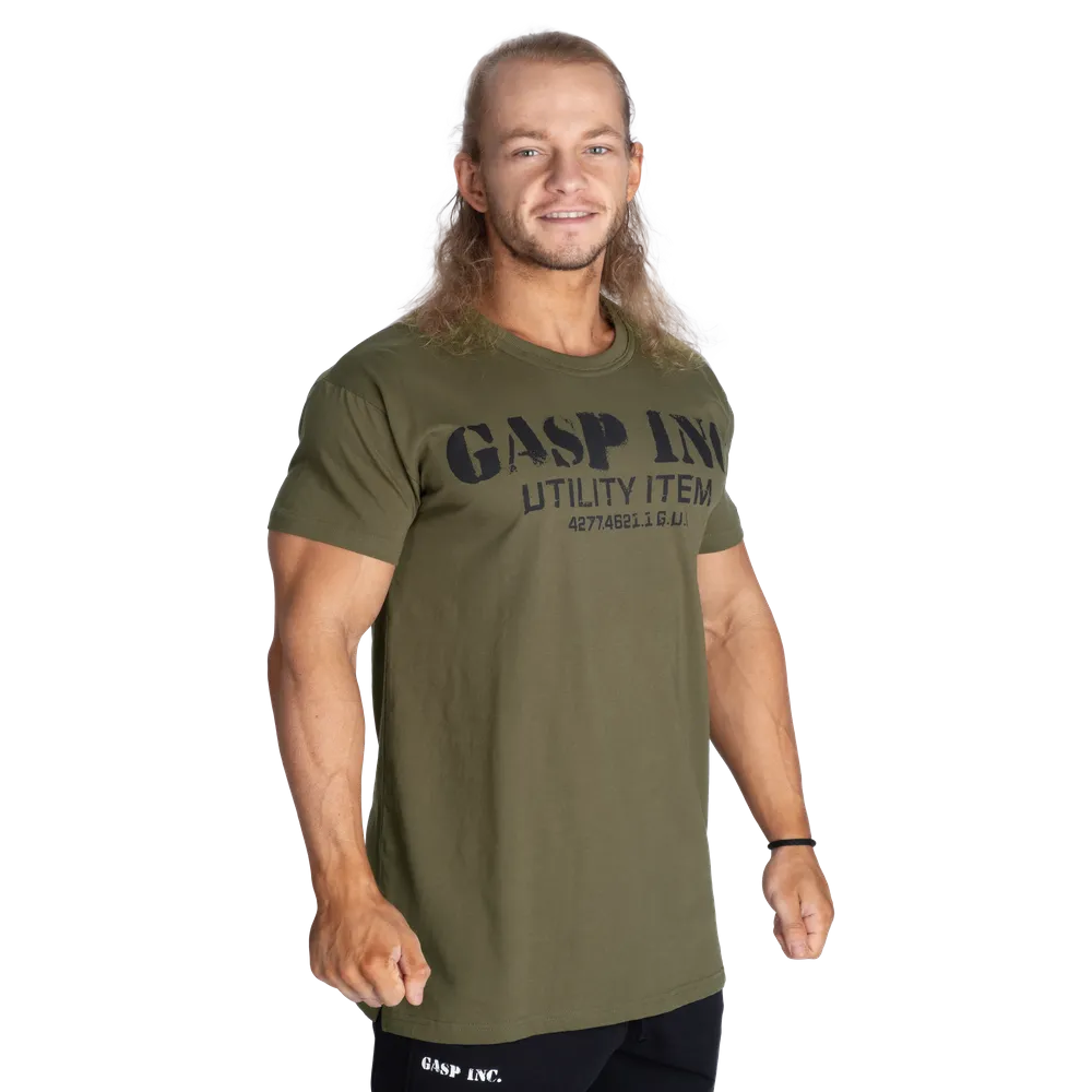Gasp Inc Street Tee, Washed Khaki Green