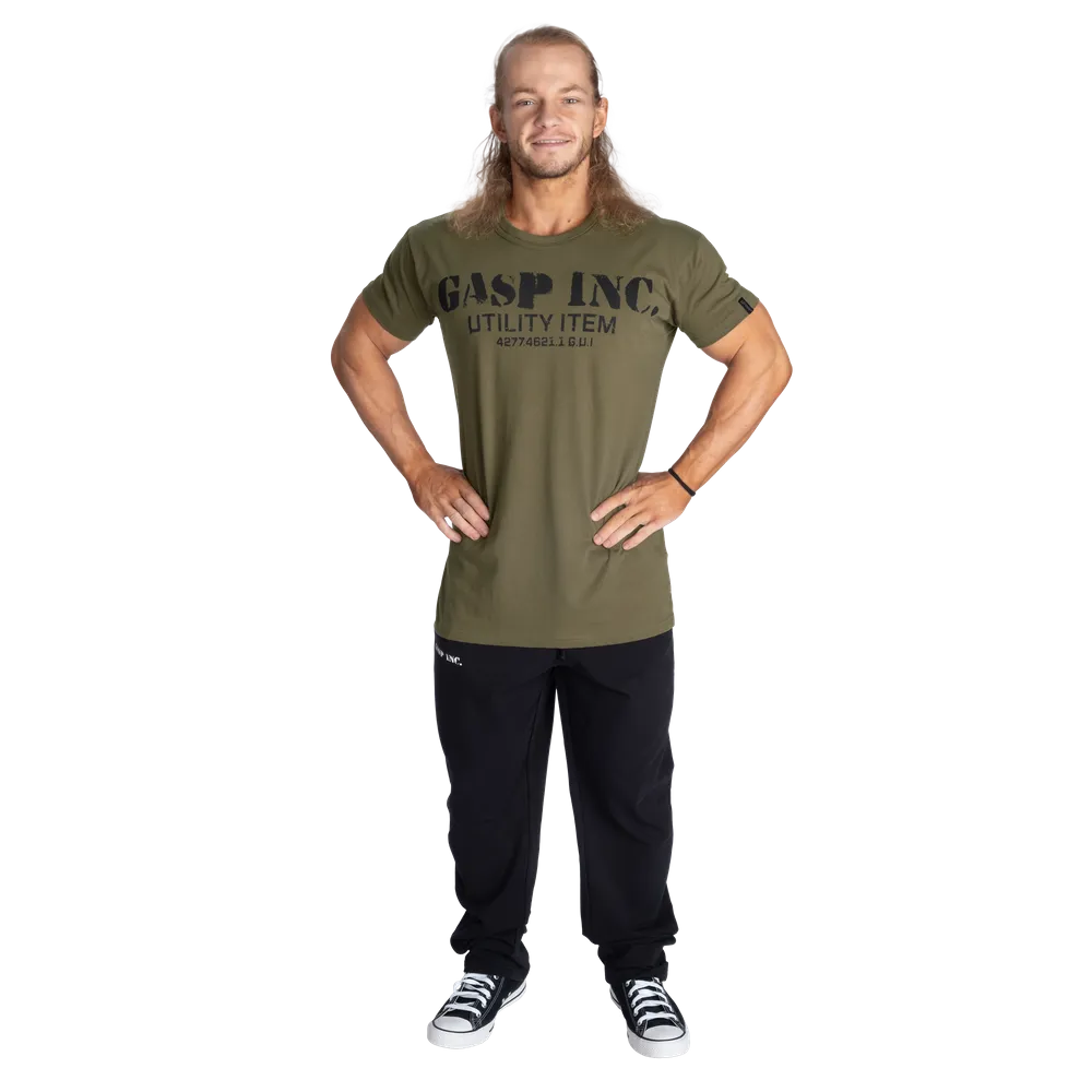 Gasp Inc Street Tee, Washed Khaki Green