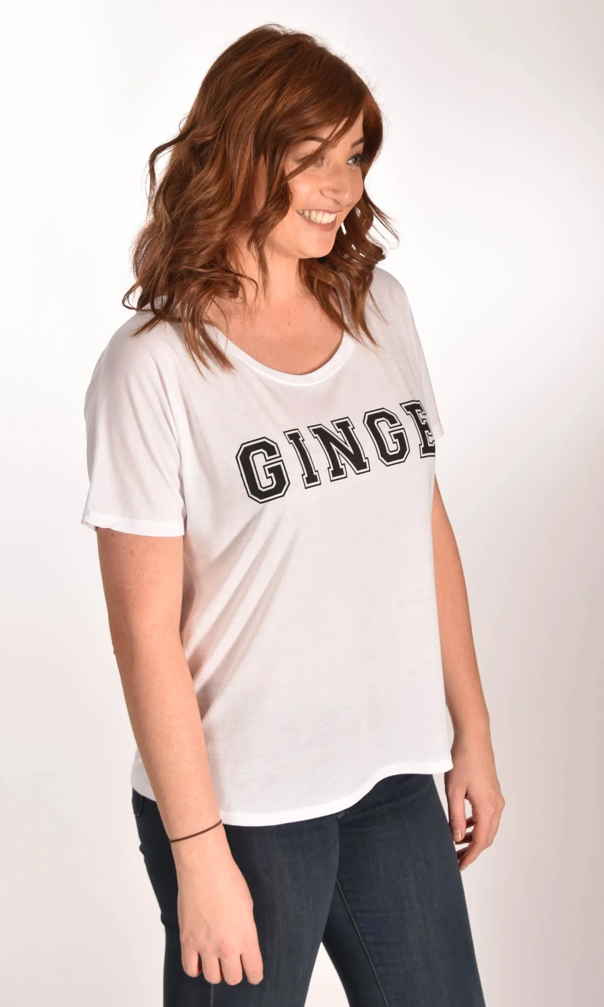 Ginge Varsity Flowy Simple Tee