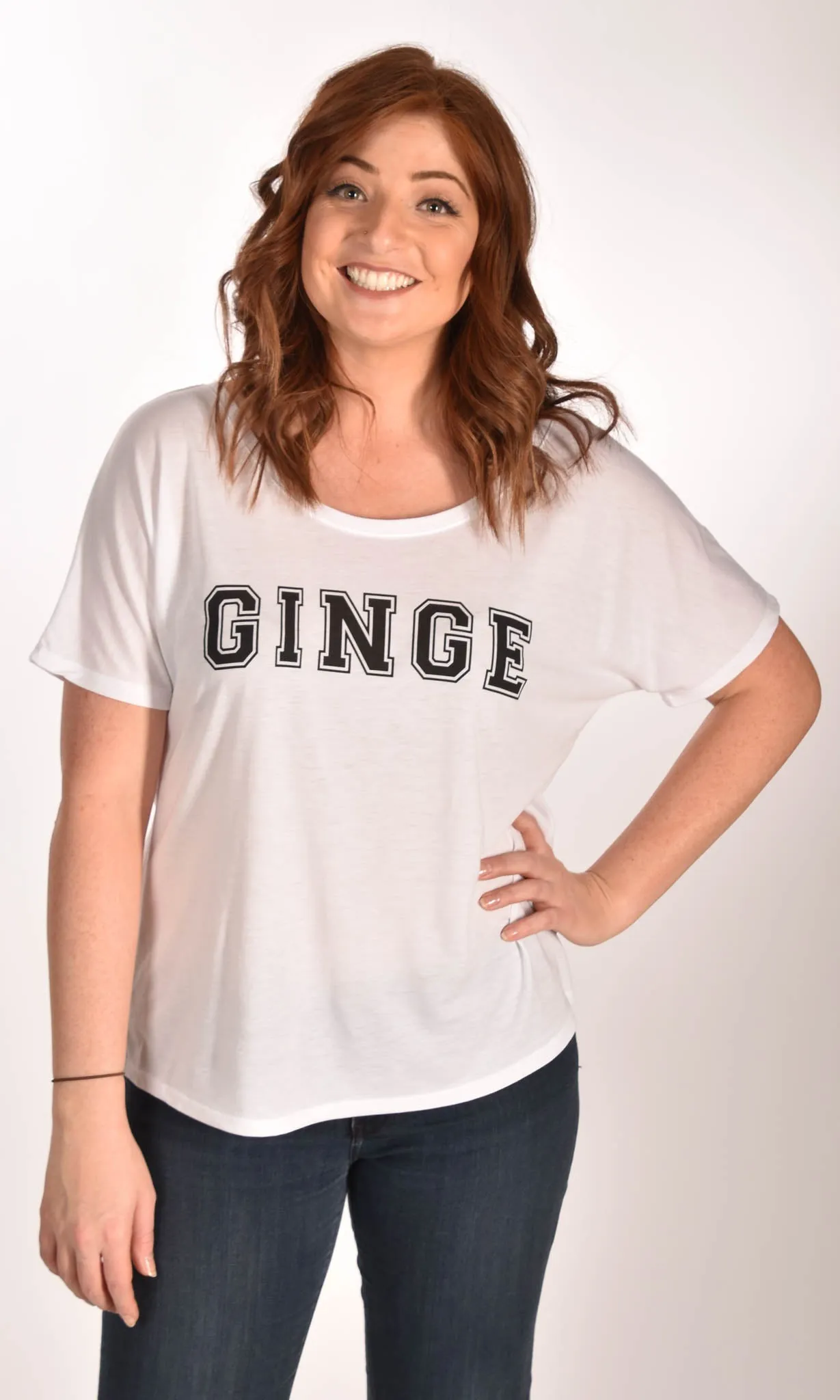 Ginge Varsity Flowy Simple Tee