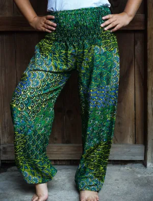 Green Peacock Pants