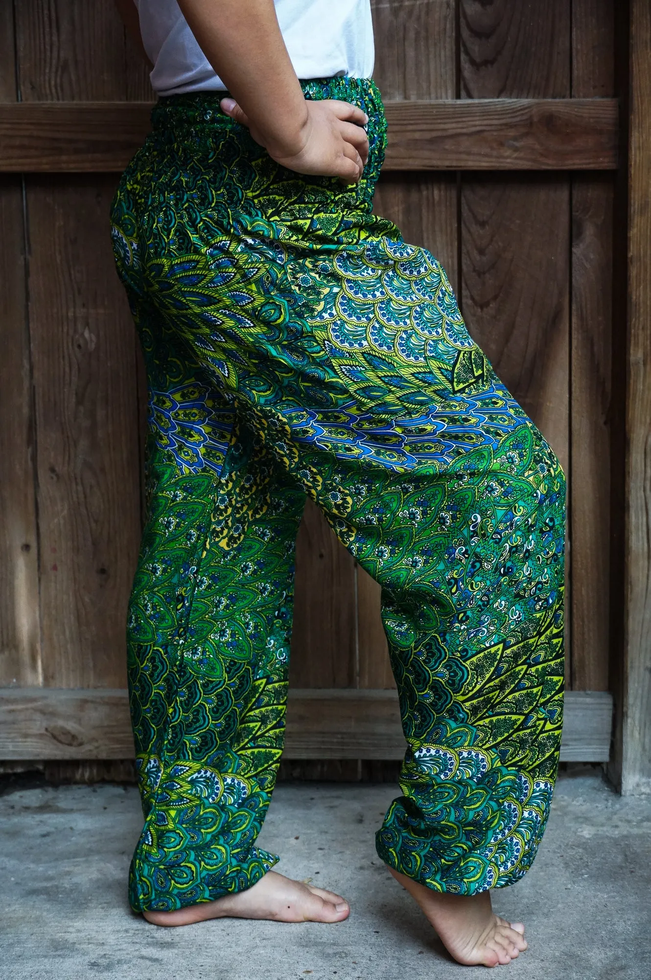 Green Peacock Pants