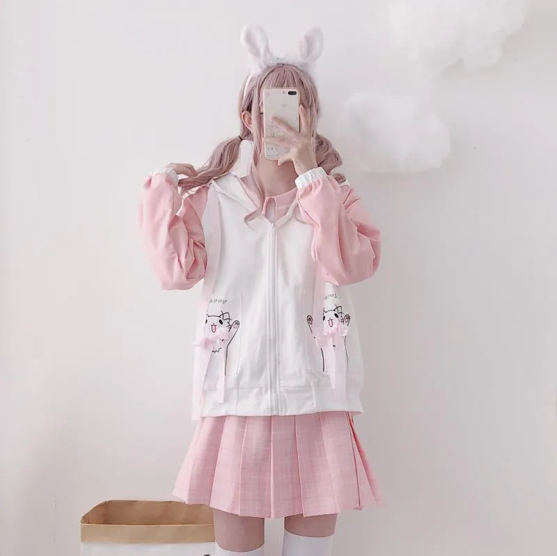 Happy Neko Bow Ribbon Thin Jacket SD00388