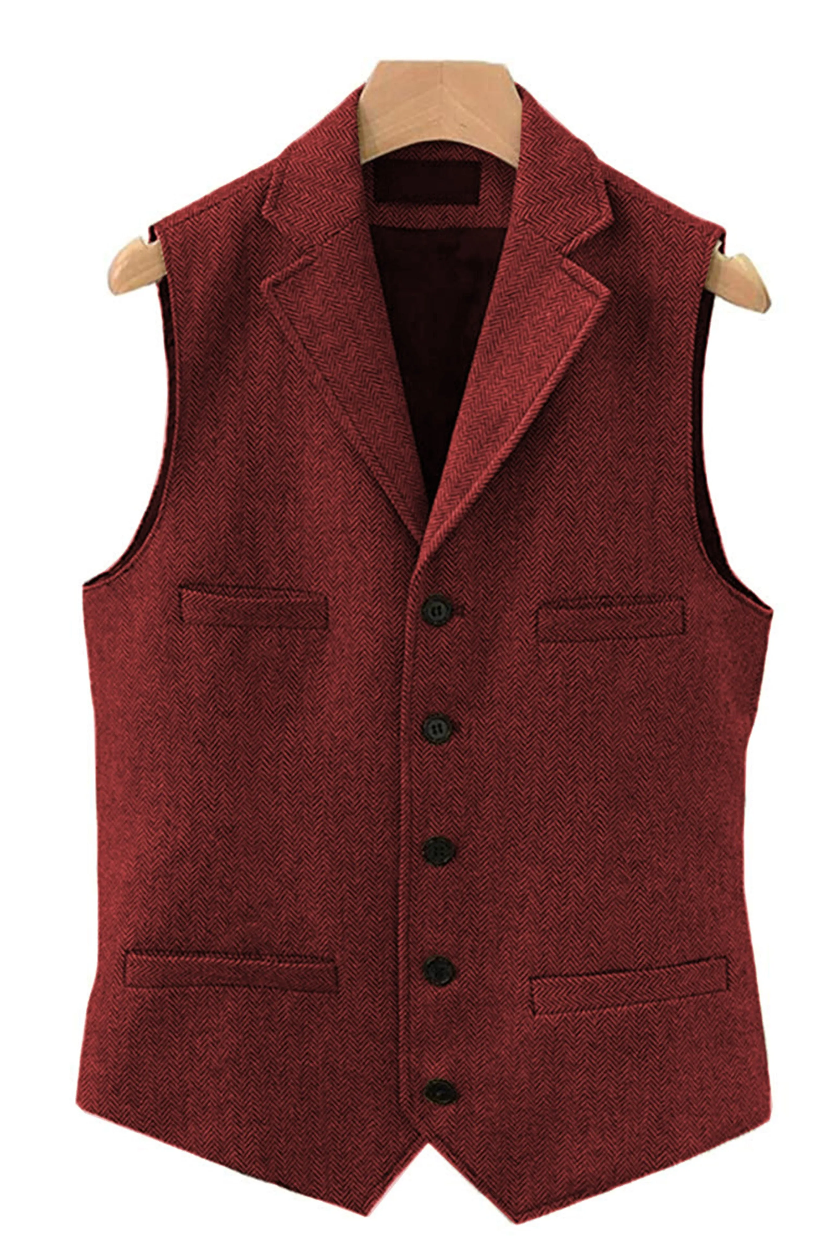 Herringbone Groom Best Man Wedding Dress Vest