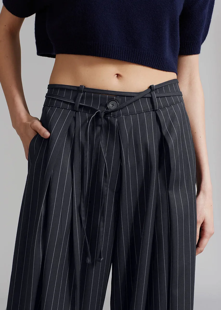 High Waist Striped Loose Drooping Casual Pants