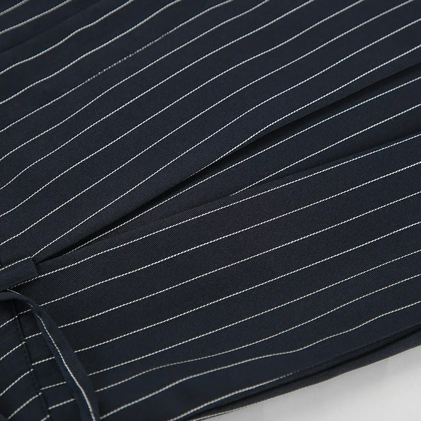 High Waist Striped Loose Drooping Casual Pants