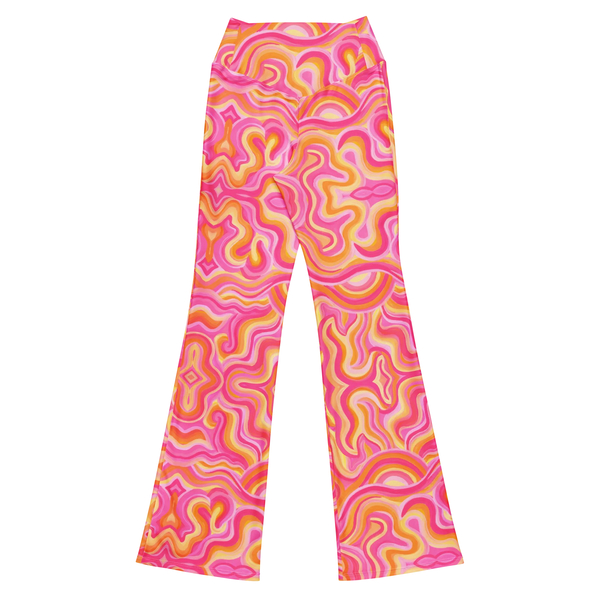 High Waisted Yoga Pants ( Internal Pocket)- "Sunset" Design