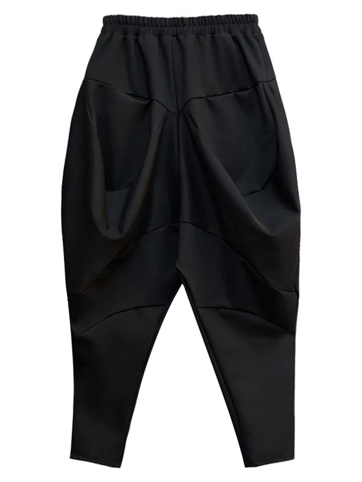 Hip-Hop Front Pocket Loose Harem Pants for Women