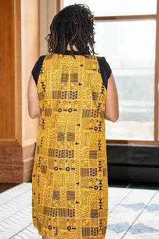 Ikorodu Vest Jacket - Yellow Gold and Black