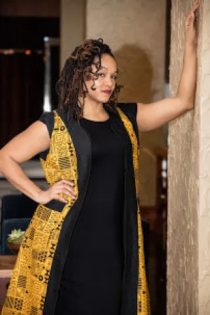 Ikorodu Vest Jacket - Yellow Gold and Black