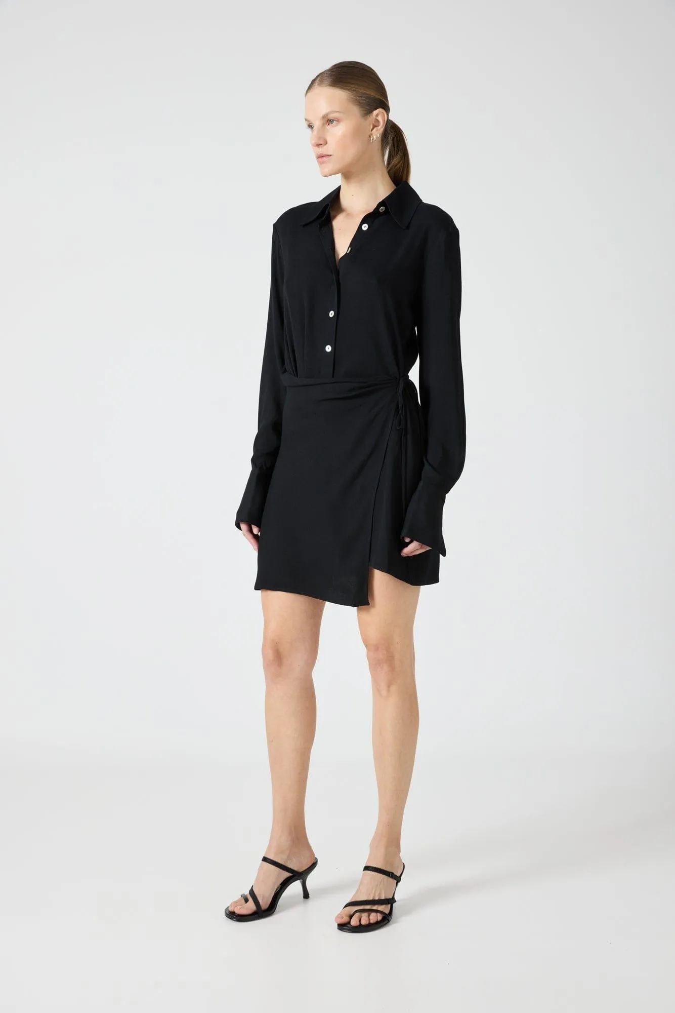 INFINITE SHIRT DRESS | BLACK