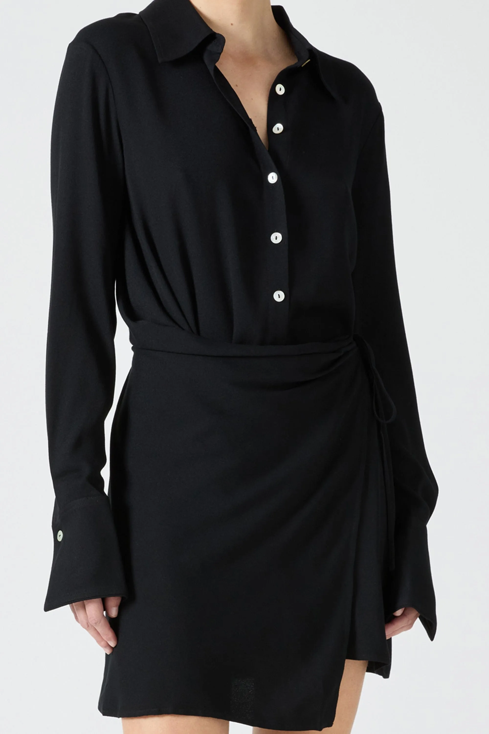 INFINITE SHIRT DRESS | BLACK