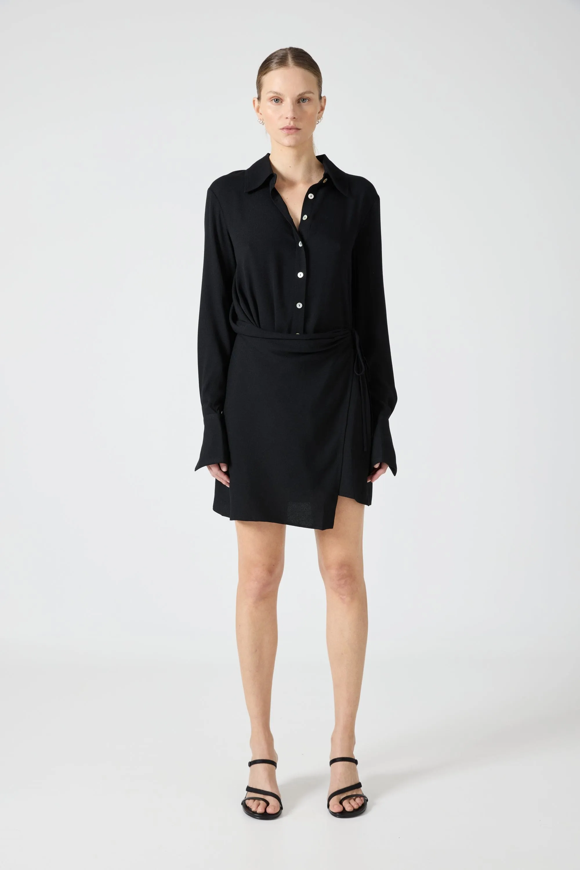 INFINITE SHIRT DRESS | BLACK