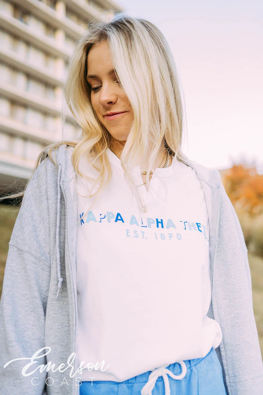 Kappa Alpha Theta PR Monochromatic Notch Tee