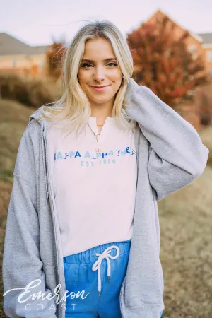 Kappa Alpha Theta PR Monochromatic Notch Tee