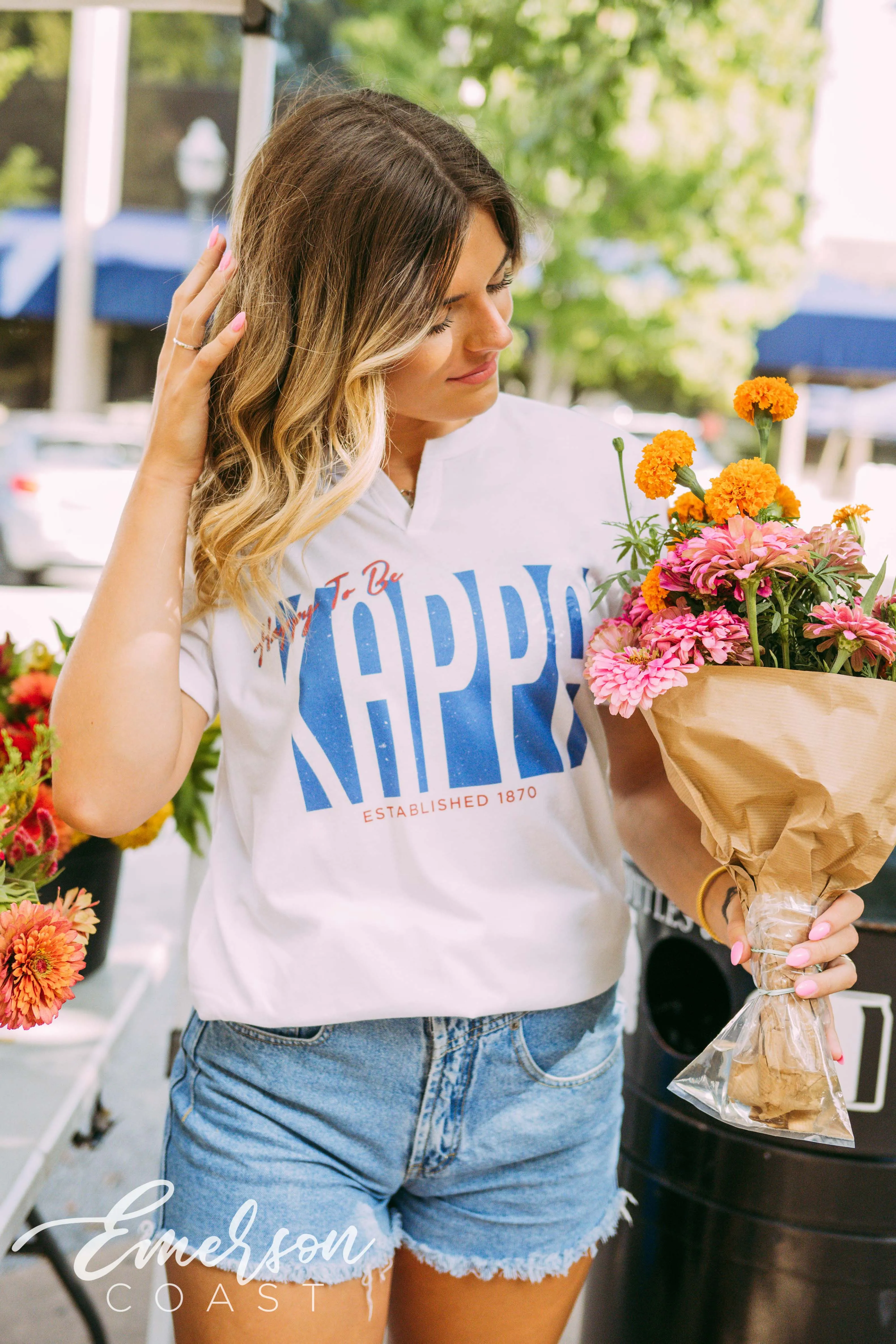 Kappa Kappa Gamma PR Happy To Be Notch Tee
