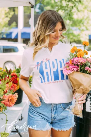 Kappa Kappa Gamma PR Happy To Be Notch Tee