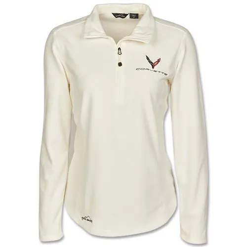 Ladies Corvette C8 Eddie Bauer Microfleece 1/2 Zip Pullover