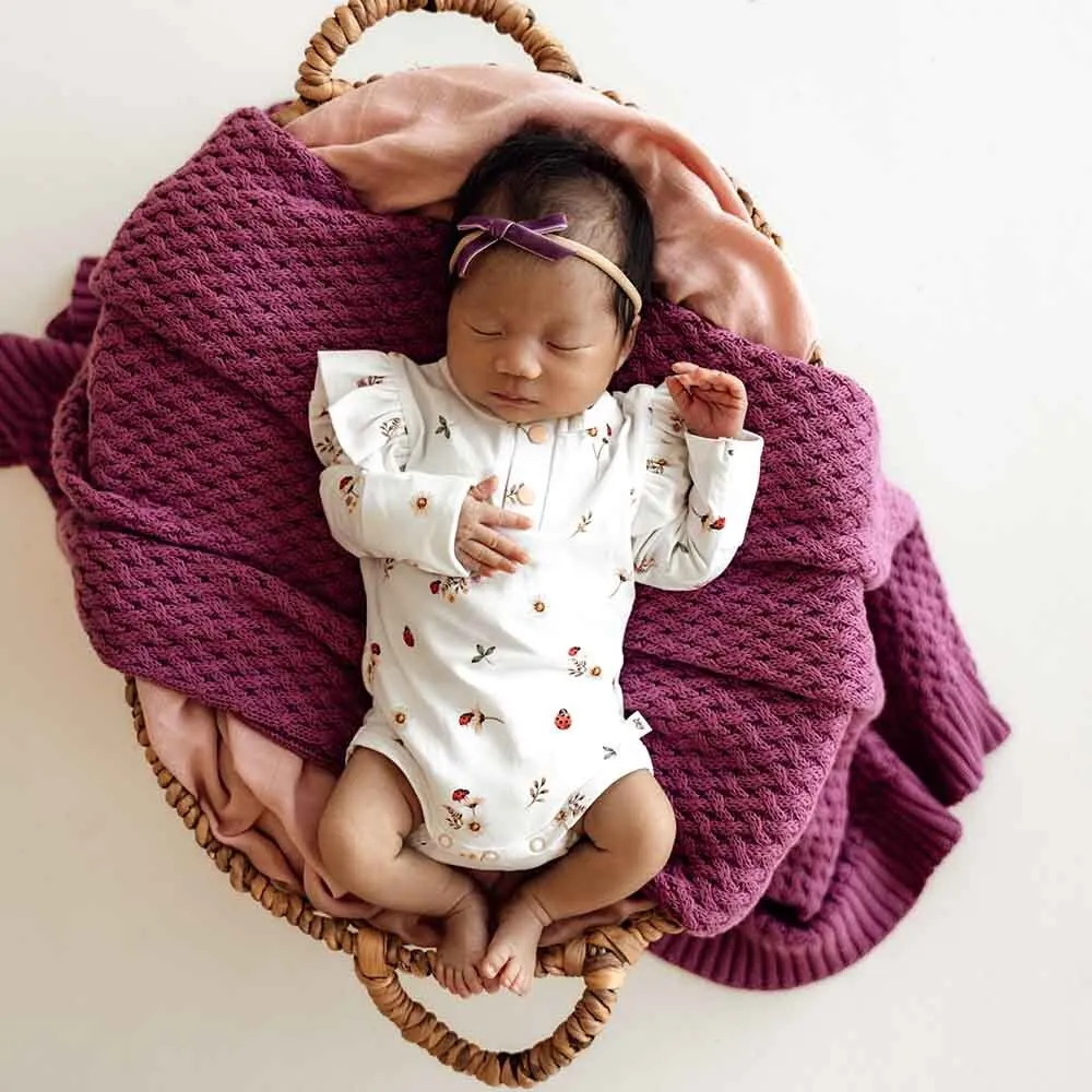 Ladybug Long Sleeve Organic Bodysuit