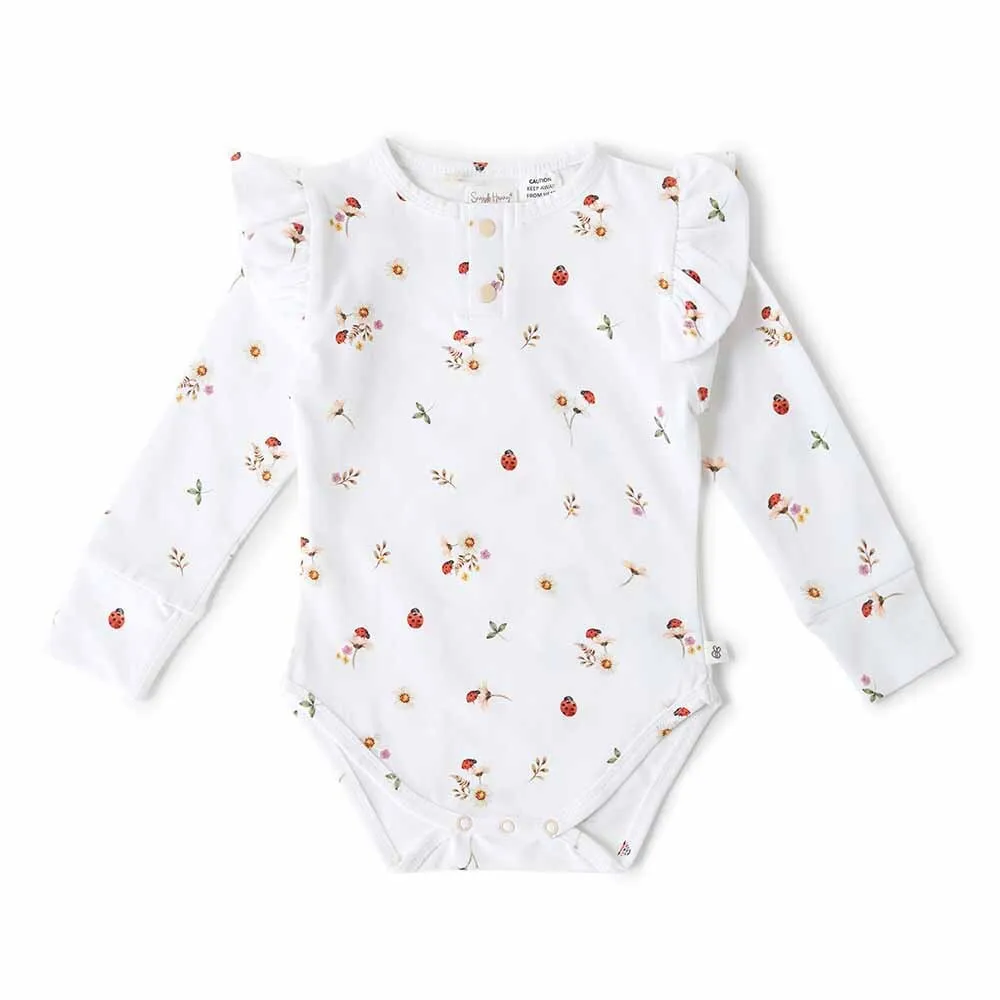 Ladybug Long Sleeve Organic Bodysuit