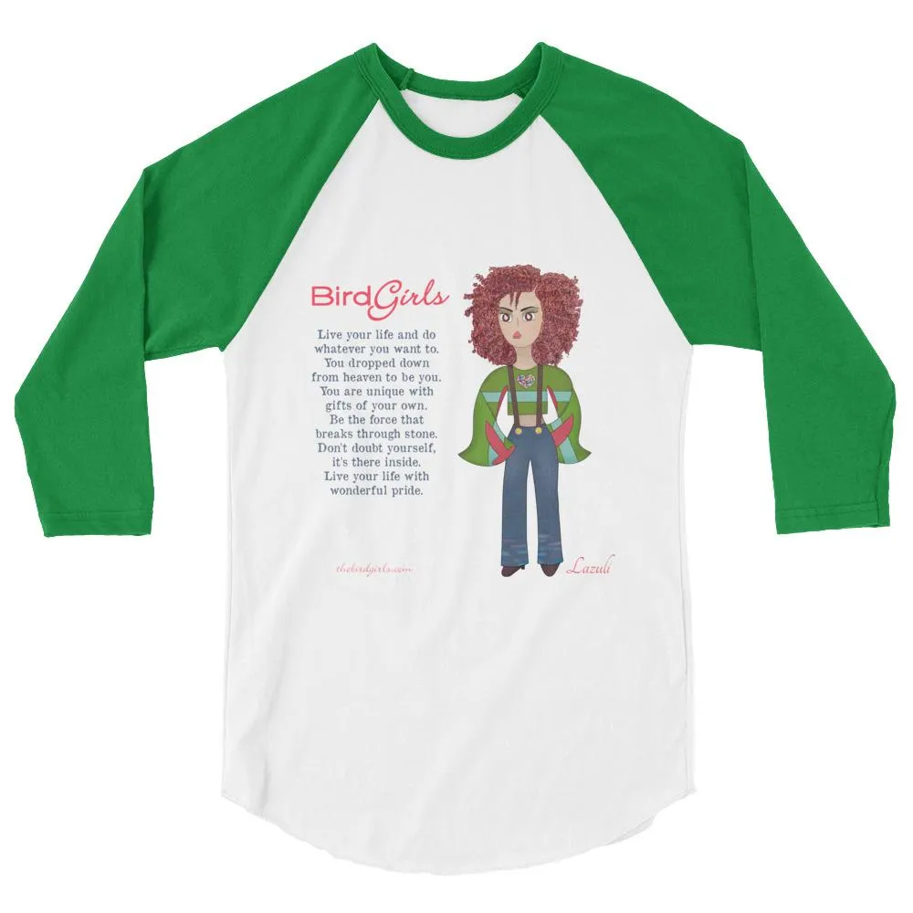 Lazuli 3/4 sleeve raglan shirt