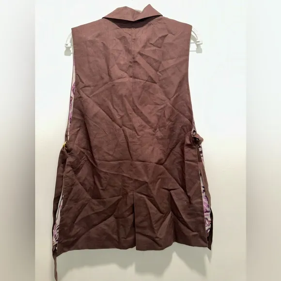 Maeve Anthropologie Long Lapel Vest One Size #T3