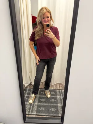Maroon Crew Tee