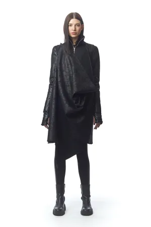 Matrix Neoprene   Leather Coat