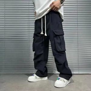 Men's Black Cargo Pants x Brown Cargo Pants