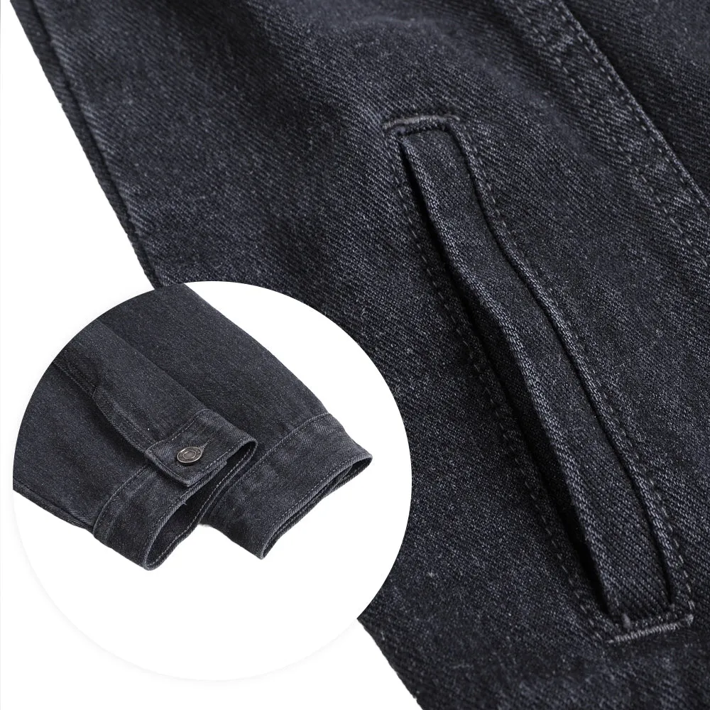 Mens Cross Graphic Button Up Denim Jacket