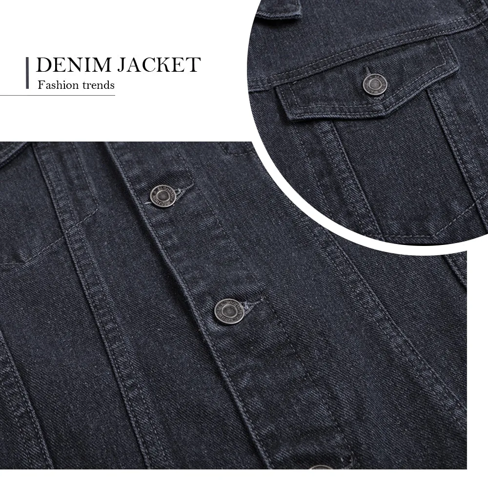 Mens Cross Graphic Button Up Denim Jacket
