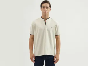 Men's Regular Fit Polo Neck Solid T-Shirt