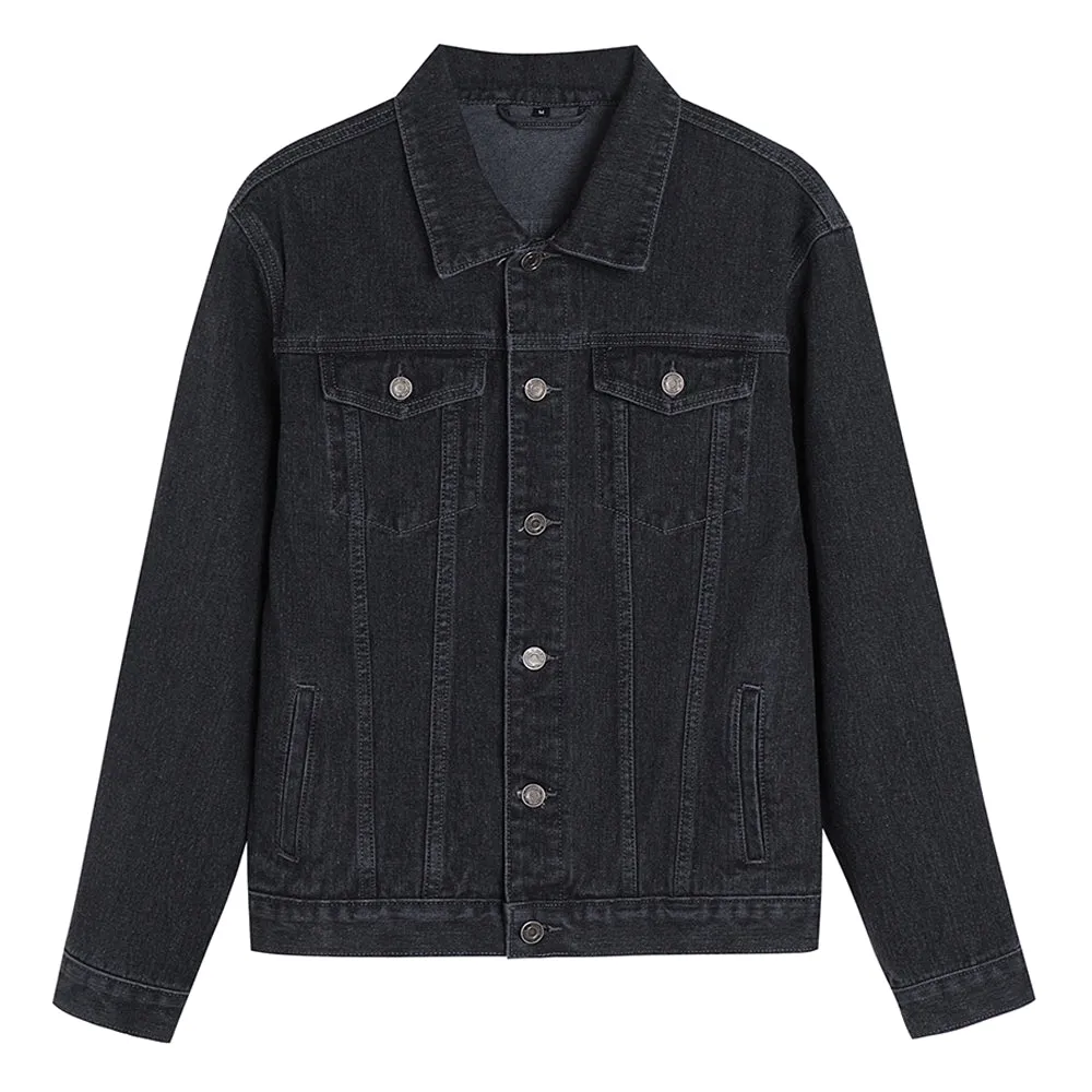 Mens Vintage Cartoon Prints Bullfight Denim Jacket