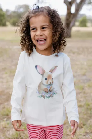 Milky | Bunny Long Sleeve Tee | Size 2-7