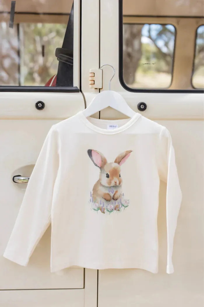 Milky | Bunny Long Sleeve Tee | Size 2-7
