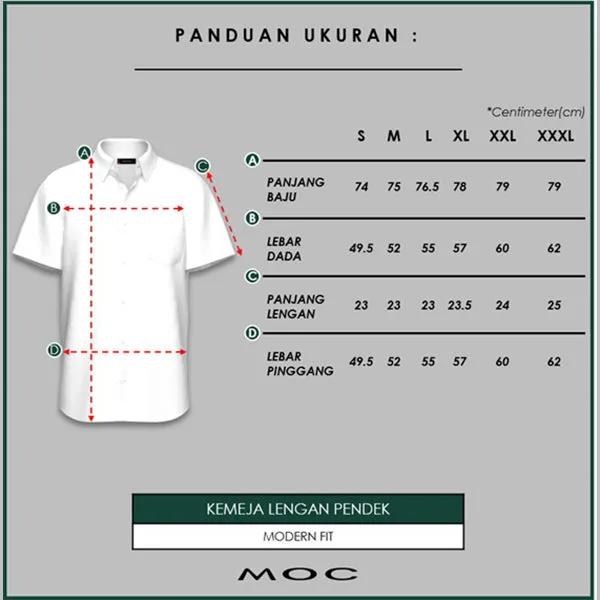 MOC - Kemeja Batik Pria Lengan Pendek Bimalandra - Black