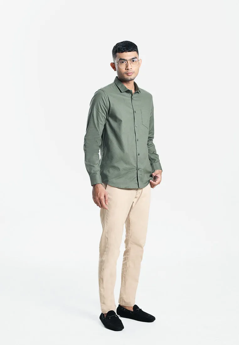 MOC Kemeja Lengan Panjang Pria CASPIAN-GREEN