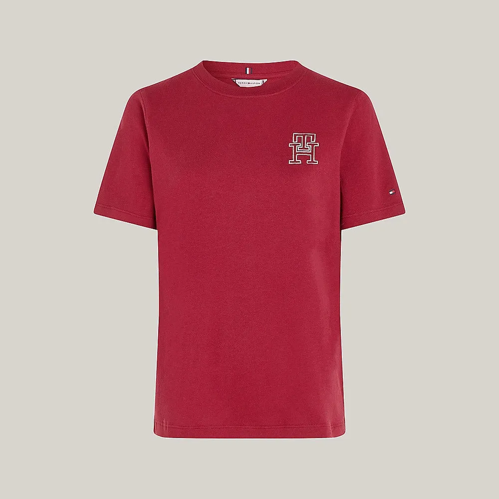 Modern Crew Neck T-Shirt - Burgundy