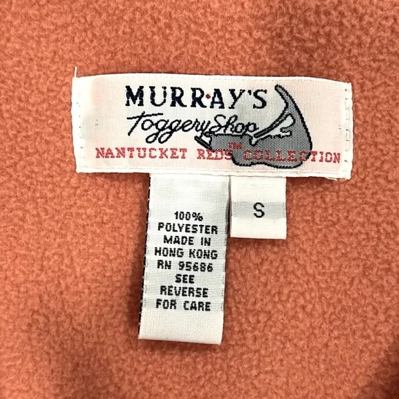 Murray’s Toggery Shop Nantucket Red’s Collection Fleece Vest Size Small