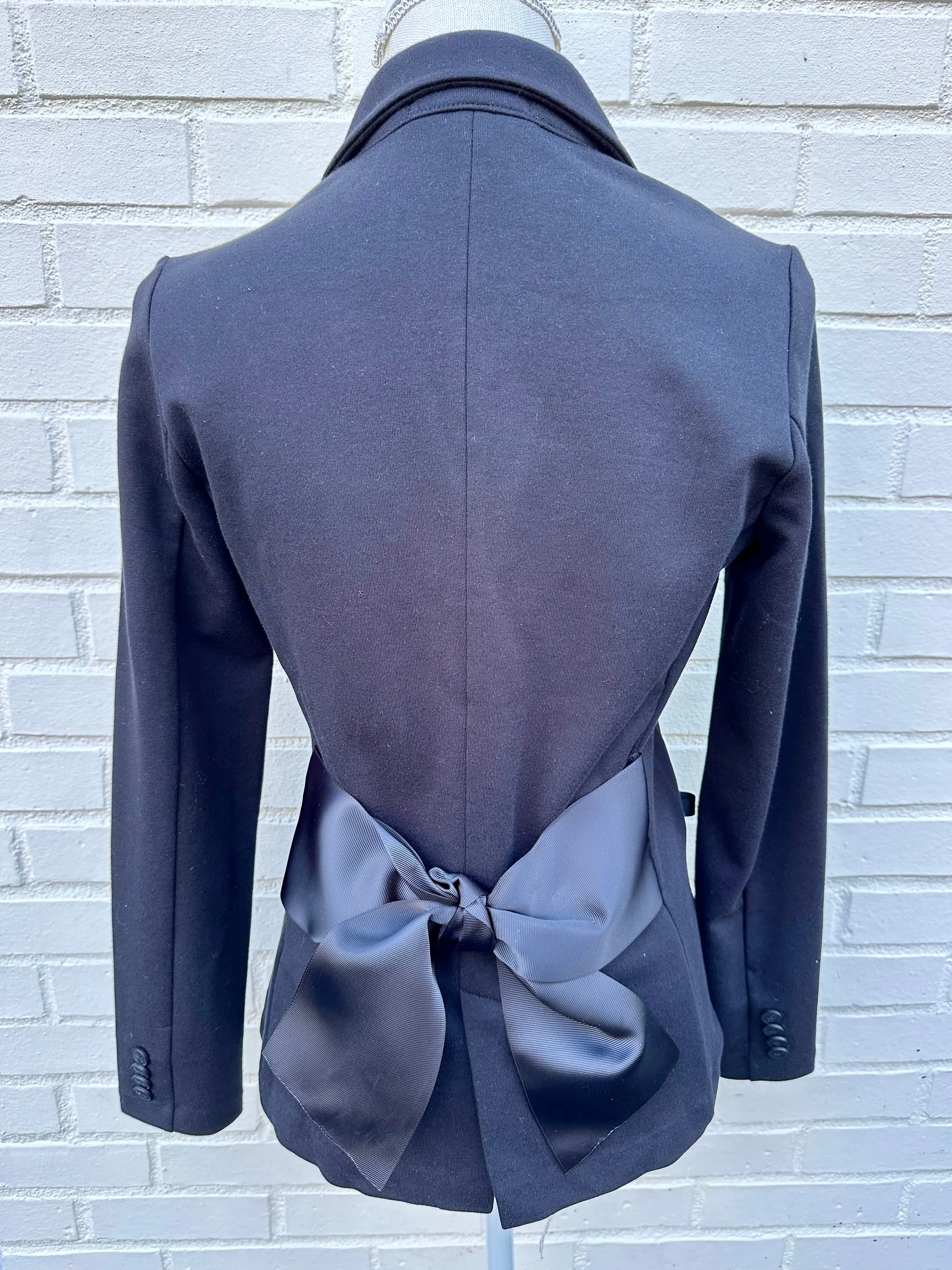 Naomi Bow Blazer - Black w Black Ribbon (Naomi02)