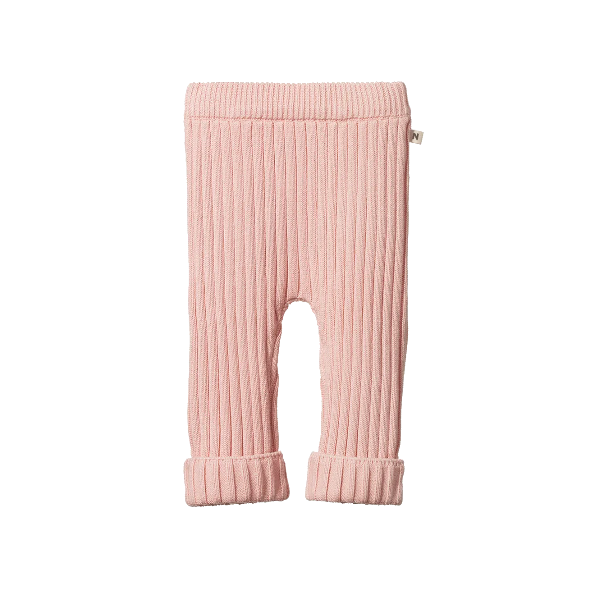 NATURE BABY LOU PANTS COTTON KNIT ROSE BUD