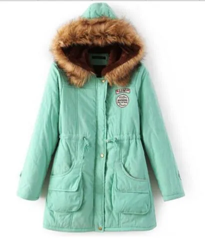 New Long Parkas Female Womens Winter Jacket