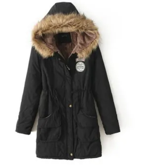 New Long Parkas Female Womens Winter Jacket