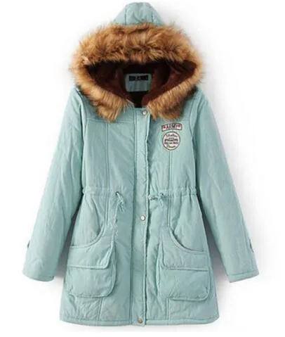 New Long Parkas Female Womens Winter Jacket