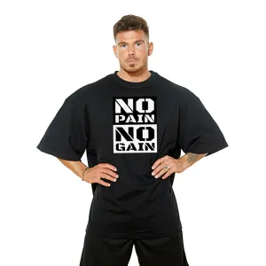No Pain No Gain Oversize Tee - Black