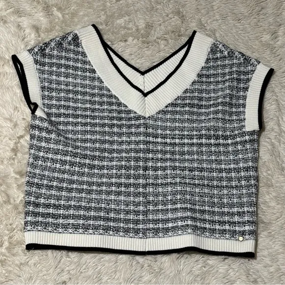 NWT Ted Baker Lauryin Checked Knit Sweater Vest - Size 12