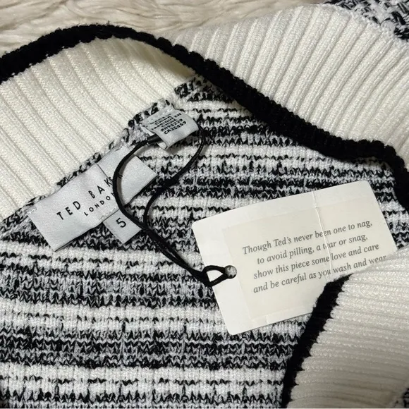 NWT Ted Baker Lauryin Checked Knit Sweater Vest - Size 12