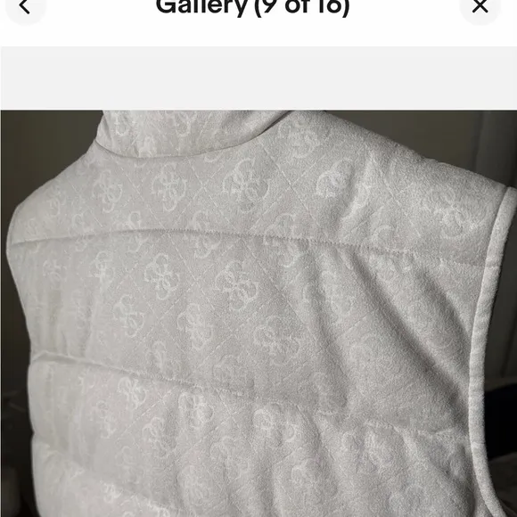 NWT Women’s Guess Cream Jemi Puffer Vest